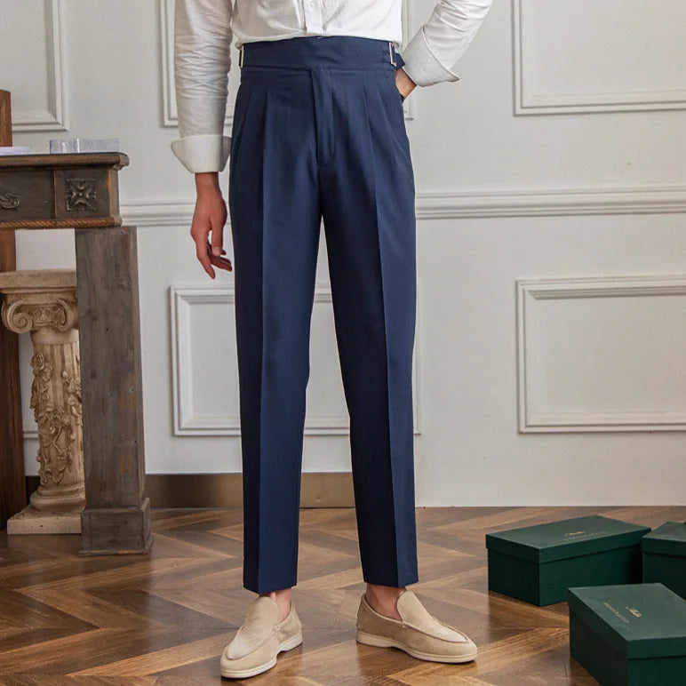 Navy men's suit pants Style Old Money Navy men's suit pants Style Old Money