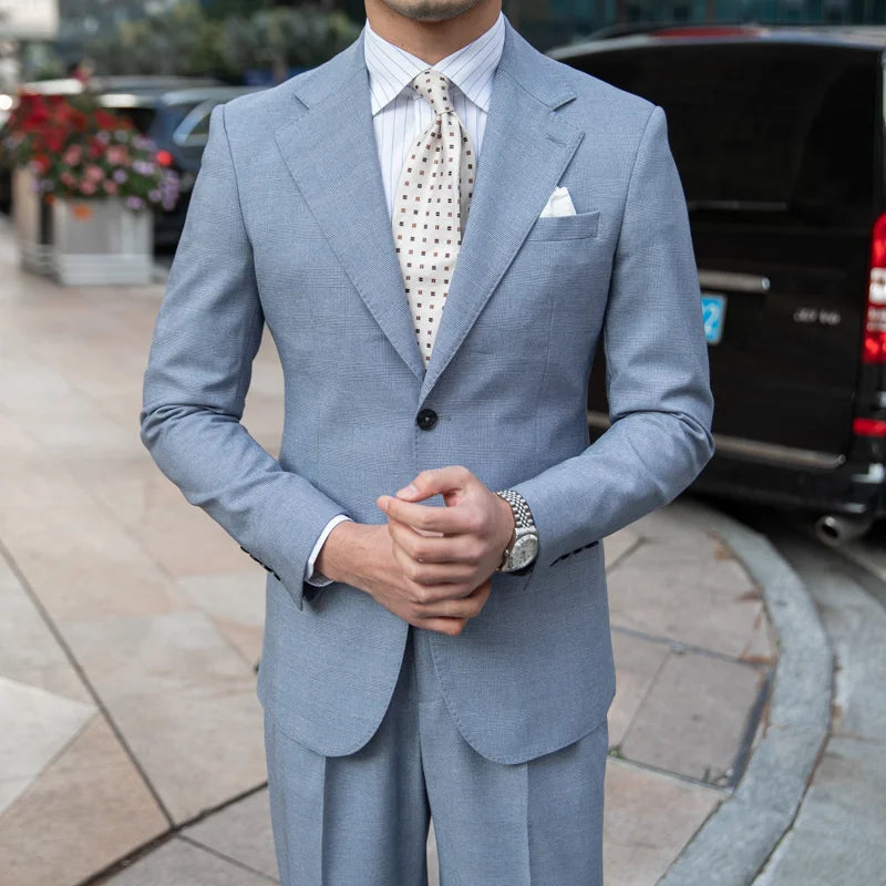 Royal blue men's suit Style Old Money Royal blue men's suit Style Old Money