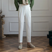 Pantalon pince blanc homme