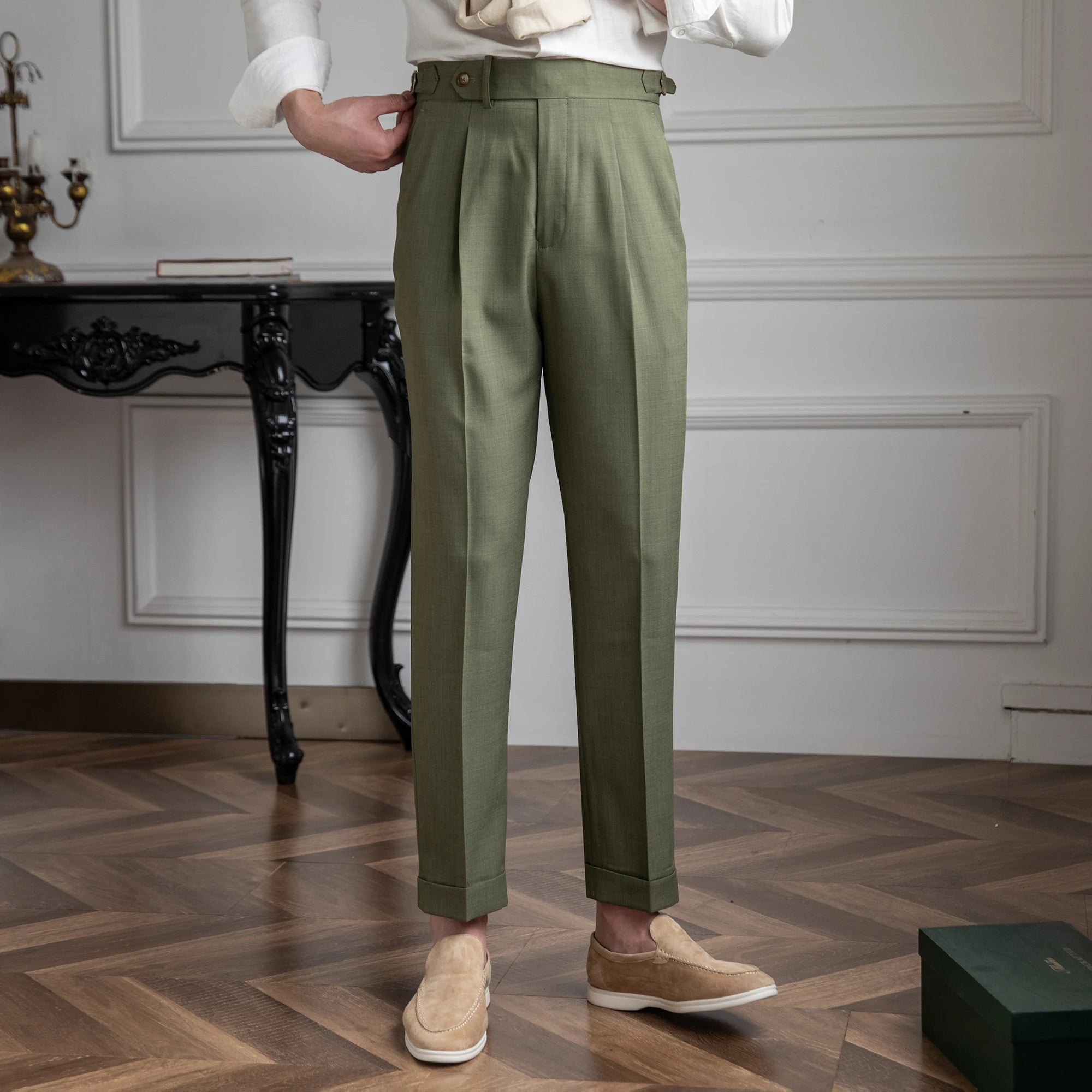 Men's green suit pants – Style Old Money