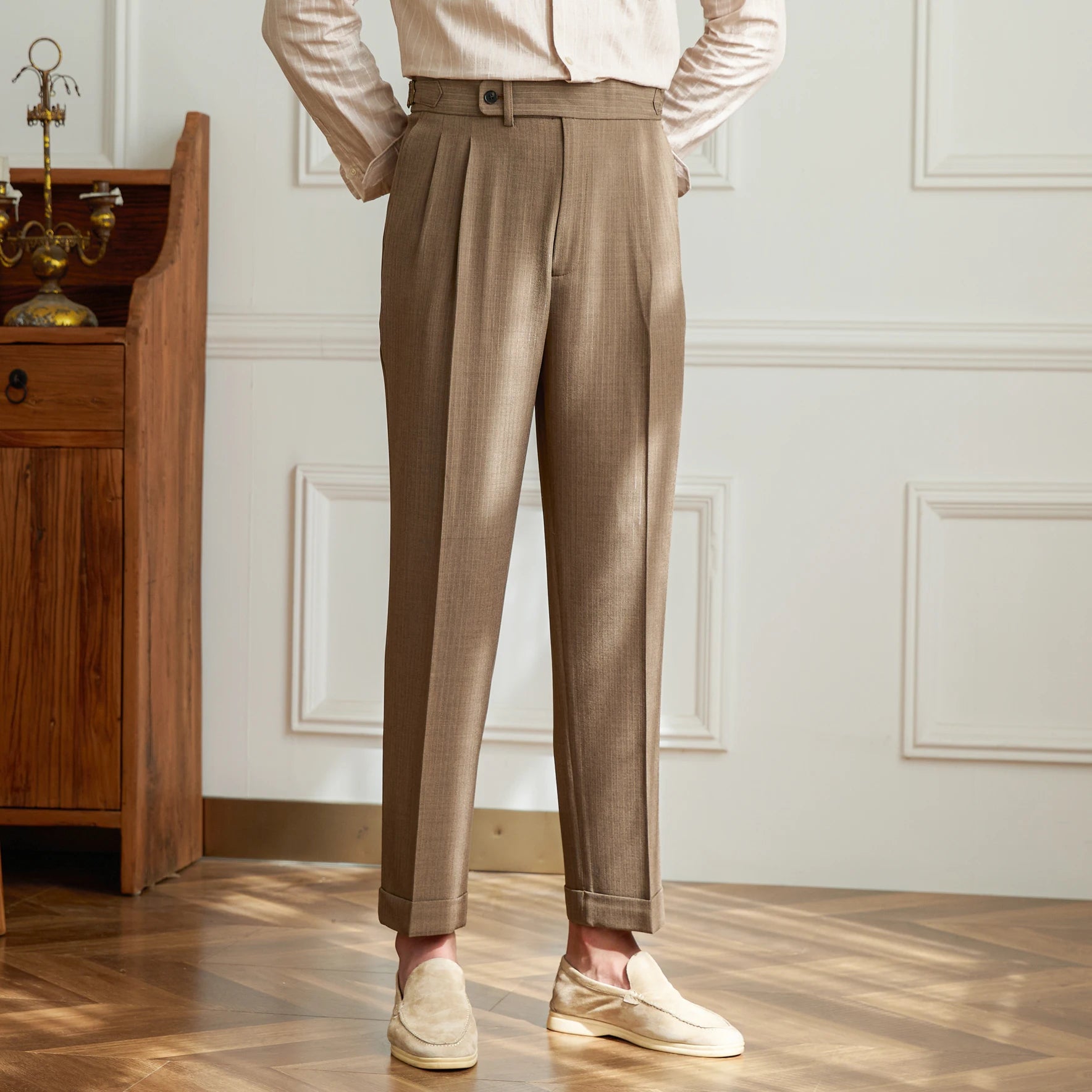 Striped men's suit pants – Style Old Money Striped men's suit pants – Style Old Money