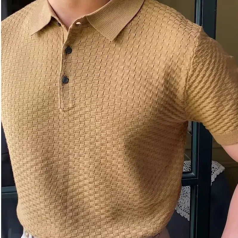 Polo waffle knit