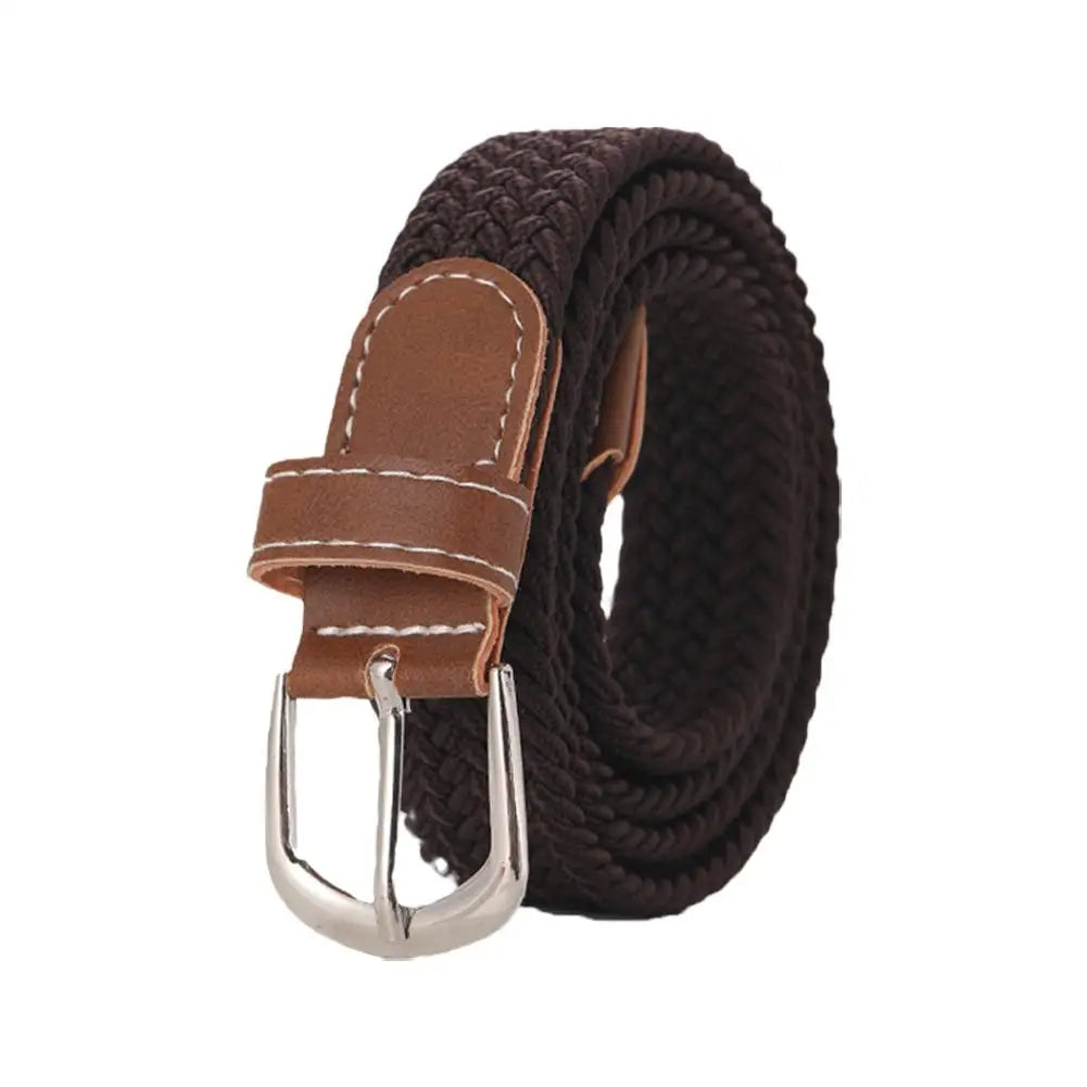 Men's brown braided belt