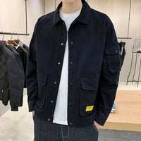 Chaqueta de piel de oveja para hombre - Negro / S