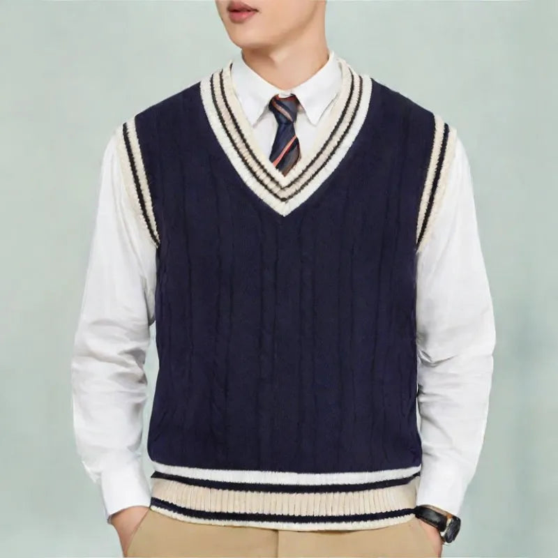 Cardigan homme sans manche | Le Old Money Cardigan homme sans manche | Le Old Money